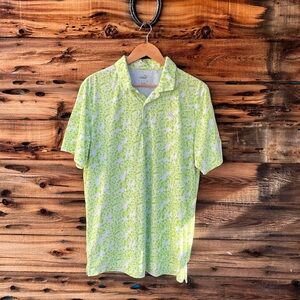 PUMA | Golf Legends Men's Green Floral Shirt M
